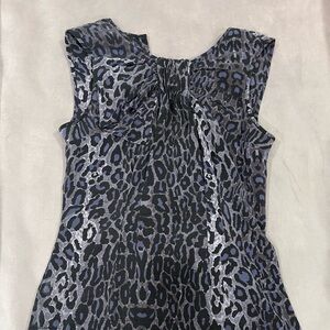 BCBG Blue gray leopard to sz XS